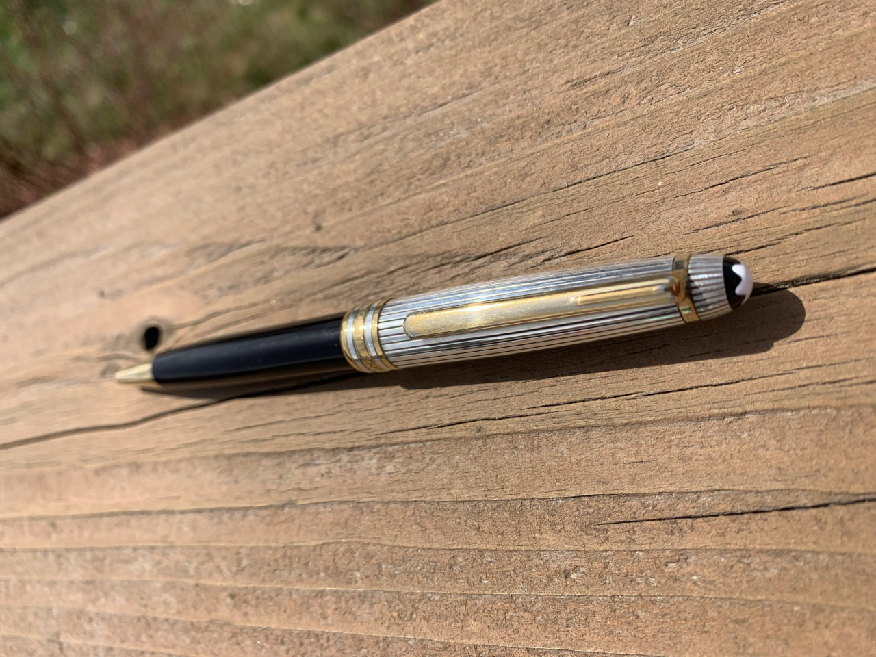 Pens and Pencils: : Mont Blanc: Meisterstück Doue 925 Silver w/ Gold Bands