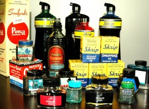 This is just an "inkling" of ThePenMarket.com's private collection of vintage and modern fountain pen ink. It includes Sanford ink, Sheaffer towers of ink, Carter's ink and Parker V-mail ink from WWII!