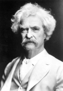 American author Samuel Clemens, who wrote under the pen name Mark Twain, was the spokesman for the Conklin Pen Company in 1903.