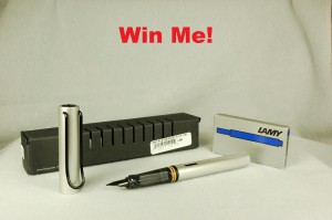 With every purchase of a pen or pencil from ThePenMarket.com between June 3 and July 4 (at 6 p.m.) you will be given a chance to win this great aluminum Lamy Al-Star and a box of ink cartridges.