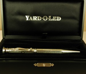 This is our last Yard-O-Led writing instrument for sale. It is the Regent pencil. Our supplier is no longer carrying Yard-O-Led pens, and we don't know when we'll get more.